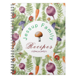 Caderno Espiral Binder de Receitas Familiares Personalizadas, Livr