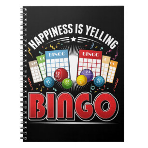 Caderno Espiral Bingo Felicidade Homens Mulheres Jogador De Bingo