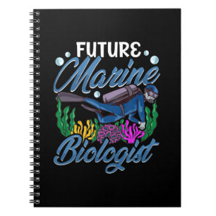 Caderno Espiral Biologia Marinha do Futuro Bonito e Engraçado