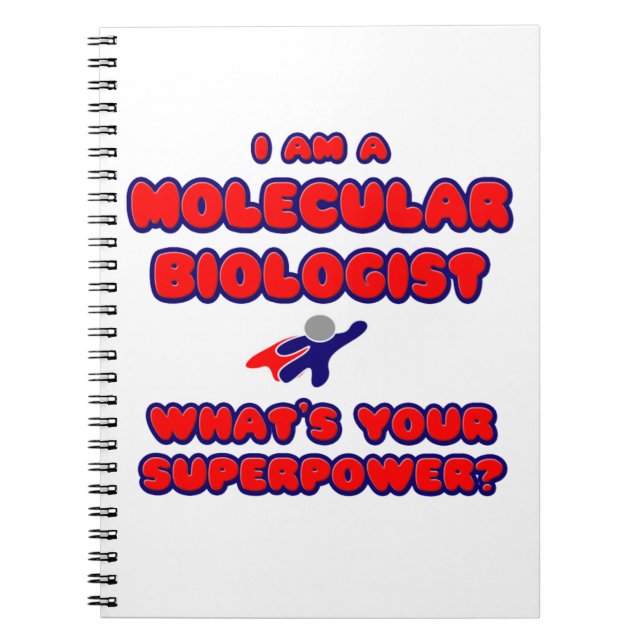 Caderno Espiral Biólogo Molecular... Qual é o seu superpoder? (Frente)
