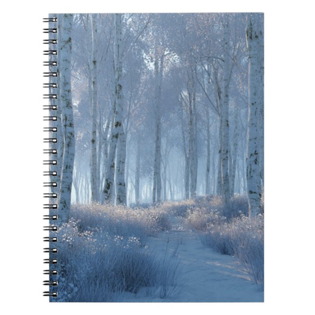 Caderno Espiral Birch Radiant Snow Forest  (Frente)