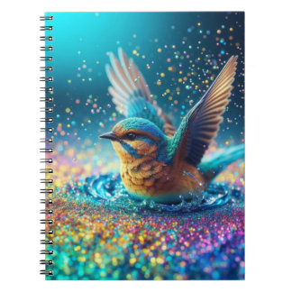 Caderno Espiral Bird Glitter