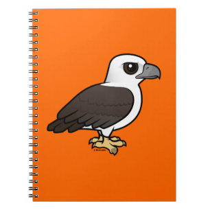 Caderno Espiral Birdorable Branco-inchou o mar Eagle