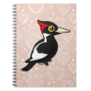 Caderno Espiral Birdorable Marfim-faturou o pica-pau