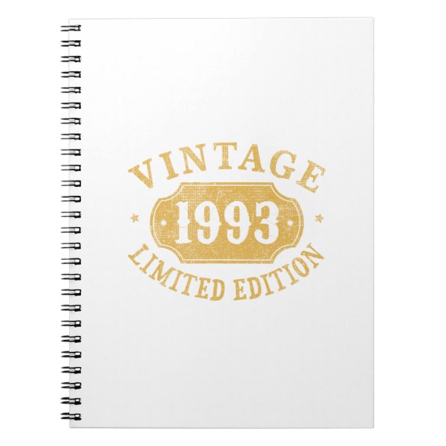 Caderno Espiral Birthday Gift Best Limited para os anos 93 (Frente)
