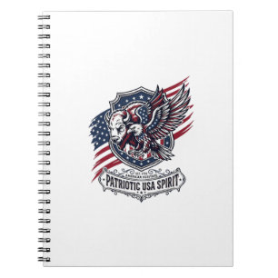 Caderno Espiral Bisão Patriótico Águia Crista Animal Híbrido Patri