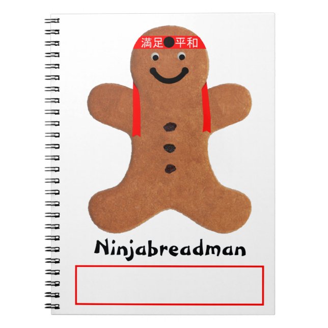 Caderno Espiral Biscoito de Ninjabreadman (biscoito) (Frente)