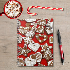 Caderno Espiral Biscoitos de Pão-de-Pão de Natal