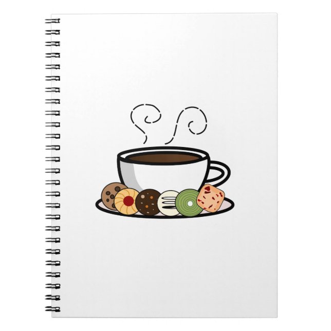 Caderno Espiral Biscoitos e café (Frente)