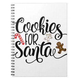 Caderno Espiral Biscoitos para Papais noeis de Natal Divertido
