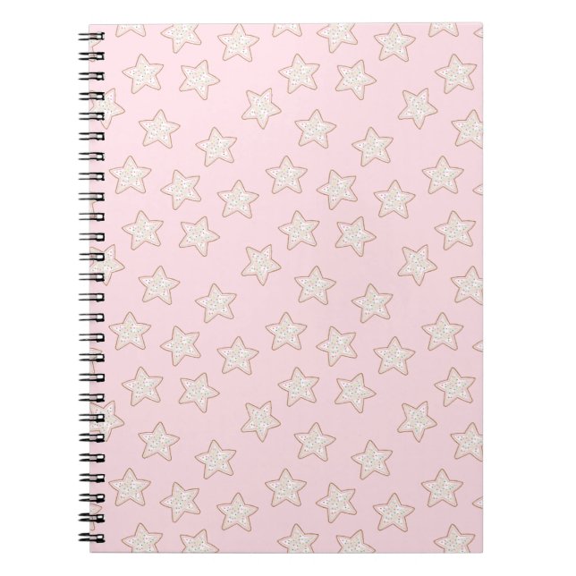 Caderno Espiral Biscoitos Rosa com Glacê e Confeitos (Frente)