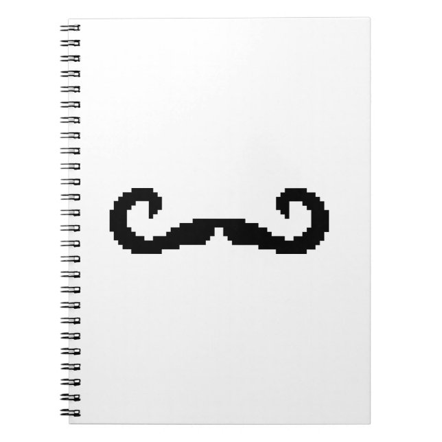 Caderno Espiral Bit Pixel Handlebar Mustache (Frente)