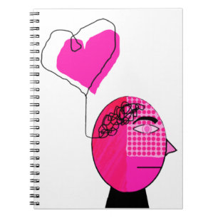 Caderno Espiral Black and Pink Man with Love on the Mind