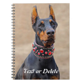 Caderno Espiral Black and Tan Doberman Pinscher (Pinscher preto e
