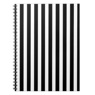 Caderno Espiral Black and white candy stripes