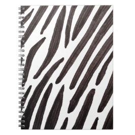 Caderno Espiral Black and white zebra stripes