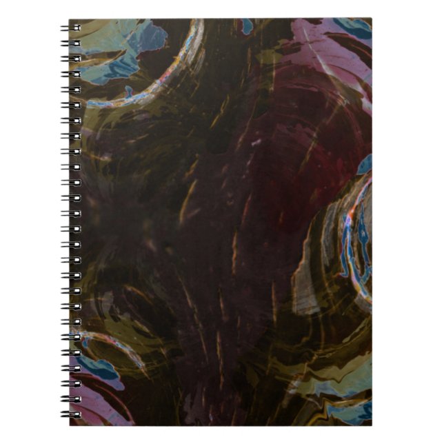 Caderno Espiral Black Atomic Abstrato Art (Frente)