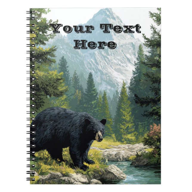 Caderno Espiral Black Bear Nature  (Frente)