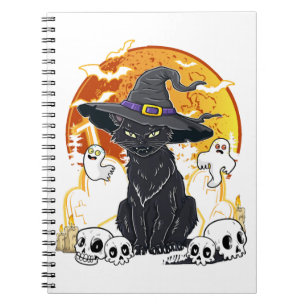Caderno Espiral Black Cat Halloween