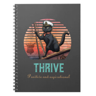 Caderno Espiral Black Cat Sunset: Uma Viagem para a Foto THRIVE