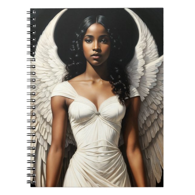 Caderno Espiral Black Girl Angel Angelcore Art (Frente)