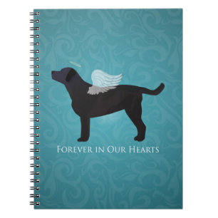 Caderno Espiral Black Lab Pet Memorial Simpatia Pet Pet Loss Desig