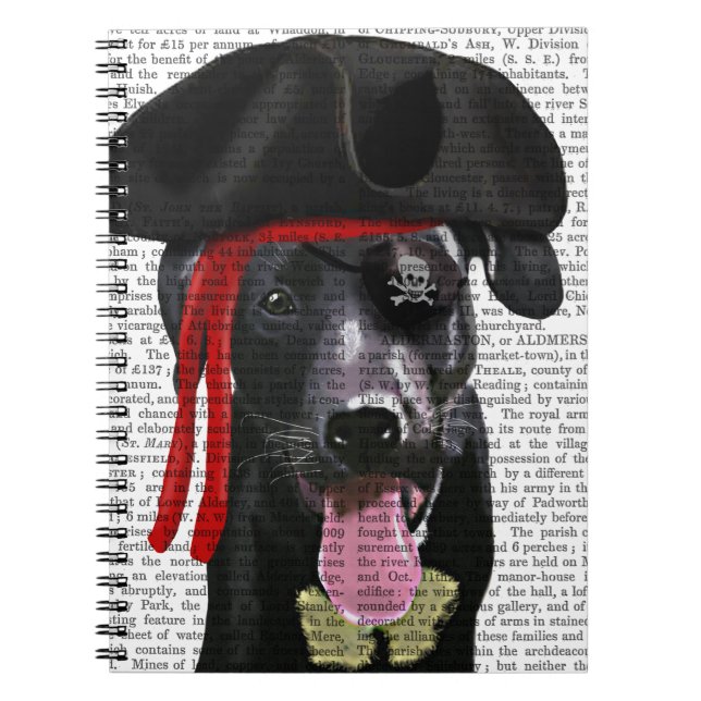 Caderno Espiral Black Labrador Pirate (Frente)