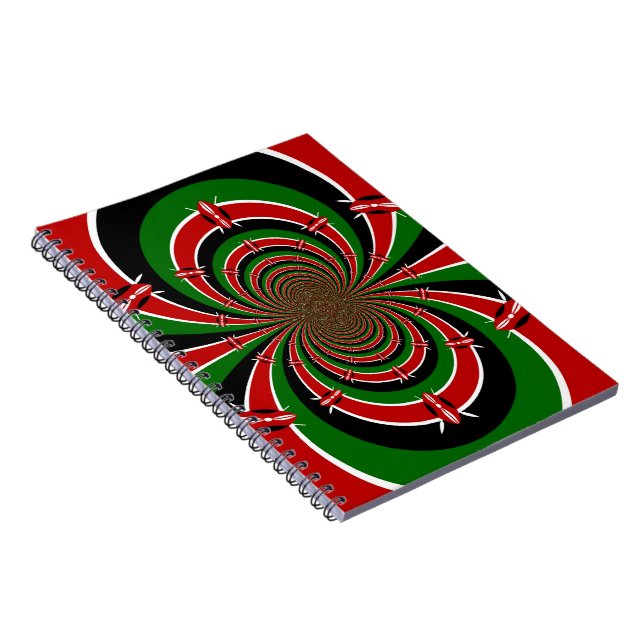 Caderno Espiral Black Red Green Kenya Hakuna Matata (Lado Direito)