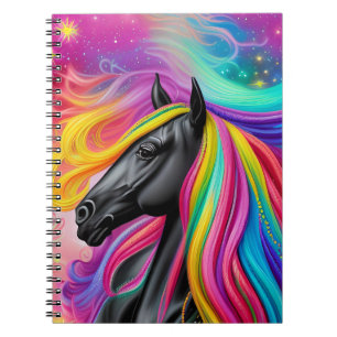 Caderno Espiral Black Stallion Colorful Mane