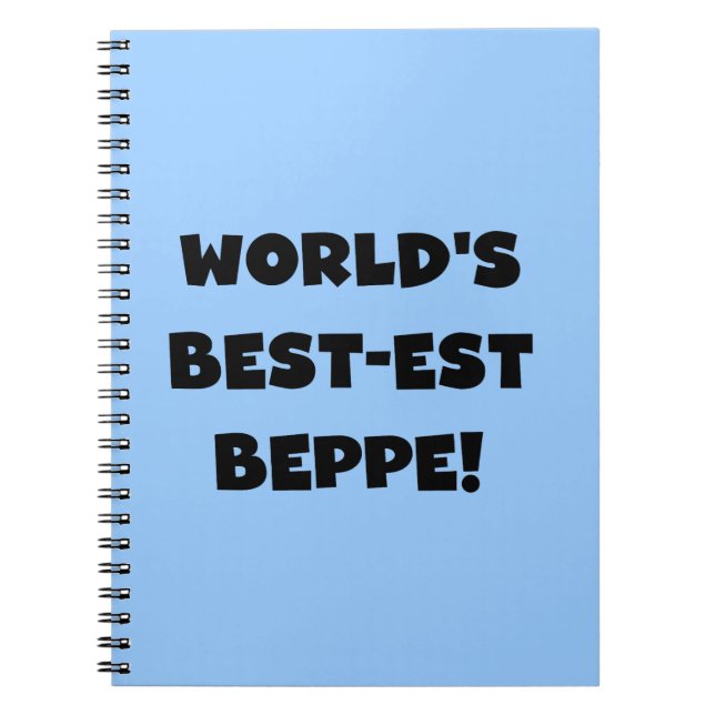 Caderno Espiral Black Text Best Beppe T-shirts e presentes (Frente)