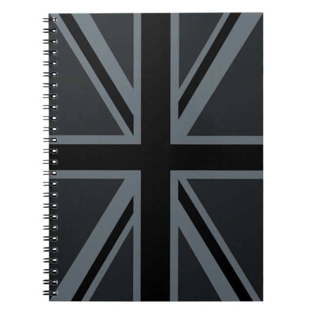 Caderno Espiral Black Union Jack Flag Design (Frente)