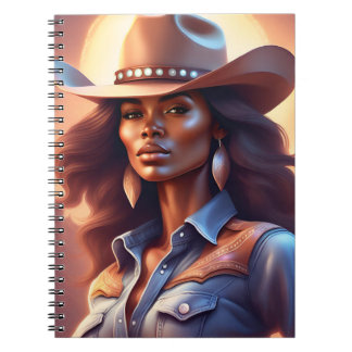 Caderno Espiral Black Western Cowgirl Denim