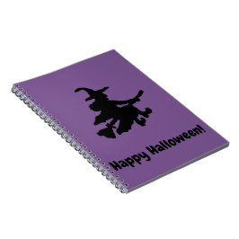 Caderno Espiral Black Witch on Purple - Happy Halloween 