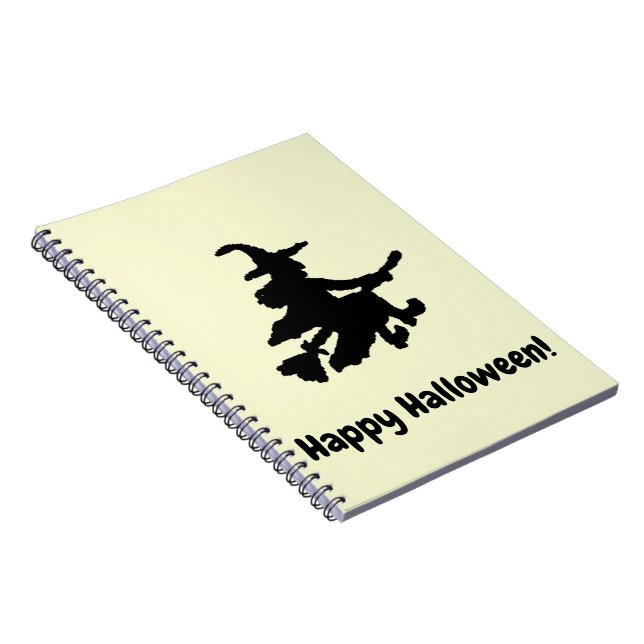 Caderno Espiral Black Witch on Yellow - Happy Halloween  (Lado Direito)