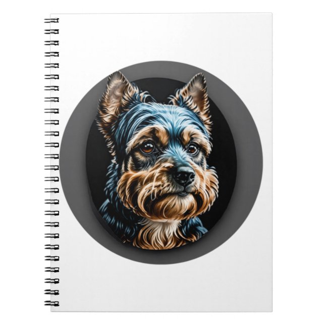 Caderno Espiral black yorkshire terrier (Frente)