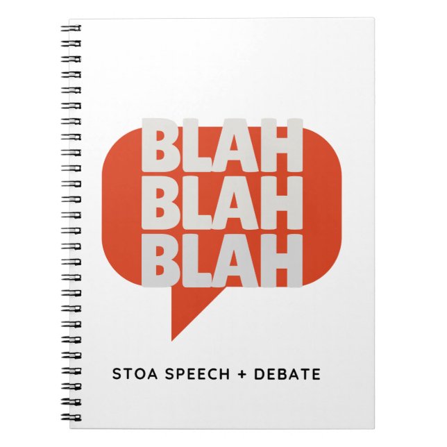 Caderno Espiral Blah, Blah Blah notebook (Frente)