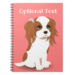Caderno Espiral Blenheim Cavalier King Charles Spaniel Pink