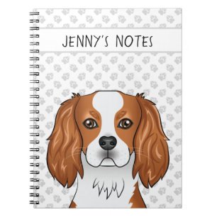 Caderno Espiral Blenheim Cavalier King Charles Spaniel & Text