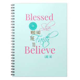 Caderno Espiral "Blessed é ela" jornal da fé do aqua