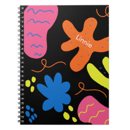 Caderno Espiral Blobs Doodle Laboratório de Ciências Química Nome 