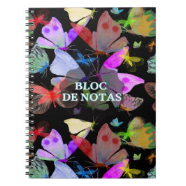 Caderno Espiral Bloc de notas mariposas