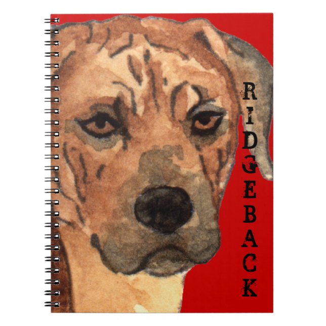 Caderno Espiral Bloco da cor de Rhodesian Ridgeback (Frente)