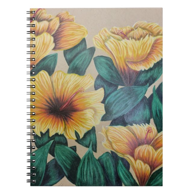 Caderno Espiral Bloco de anotações amarelo (Frente)