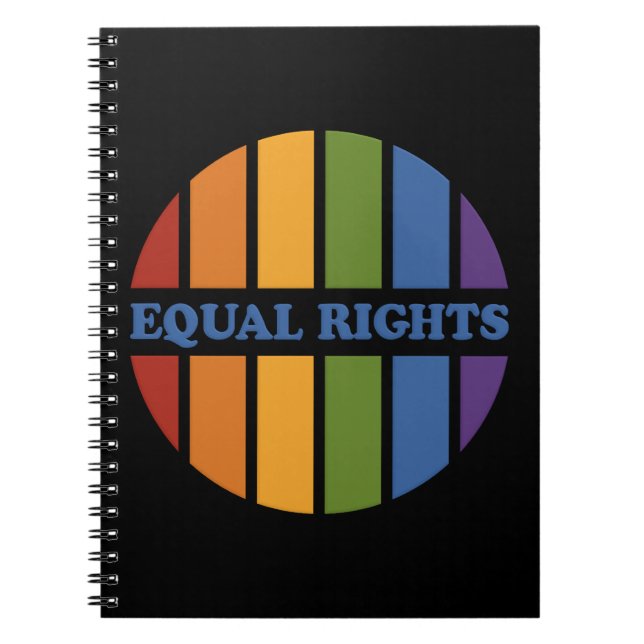 Caderno Espiral bloco de anotações de direitos iguais (Frente)