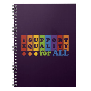 Caderno Espiral bloco de anotações de direitos iguais