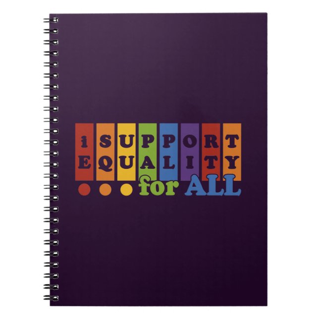 Caderno Espiral bloco de anotações de direitos iguais (Frente)