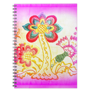 Caderno Espiral bloco de anotações de palmeira em estilo hippie