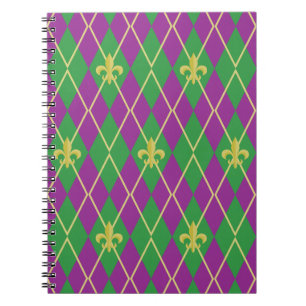 Caderno Espiral Bloco de Anotações do Carnaval Argyle