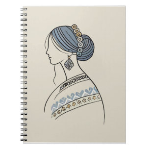 Caderno Espiral Bloco de Anotações Espiral de Arte Folclórica Ucra