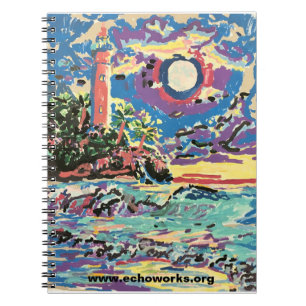 Caderno Espiral Bloco de Anotações Espiral do Lighthouse